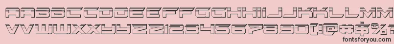 gypsykillerplat-fontti – mustat fontit vaaleanpunaisella taustalla