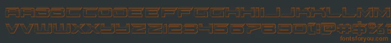 gypsykillerplat Font – Brown Fonts on Black Background