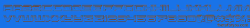 gypsykillerplat-fontti – ruskeat fontit sinisellä taustalla