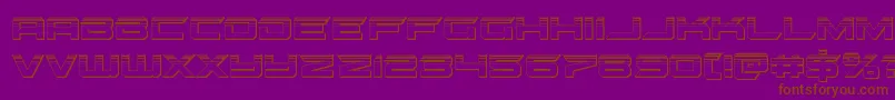 Шрифт gypsykillerplat – коричневые шрифты на фиолетовом фоне