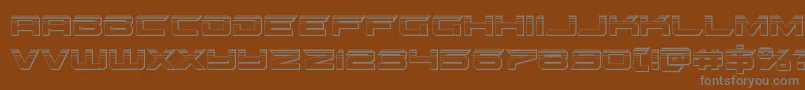 Шрифт gypsykillerplat – серые шрифты на коричневом фоне
