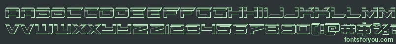 gypsykillerplat-fontti – vihreät fontit mustalla taustalla