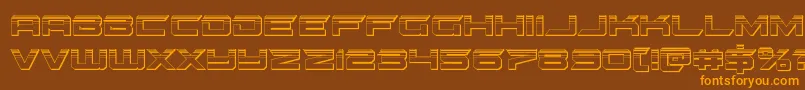 gypsykillerplat Font – Orange Fonts on Brown Background