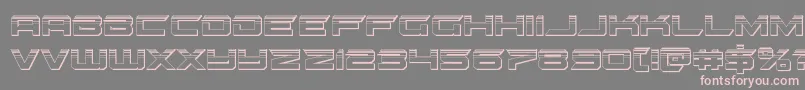 フォントgypsykillerplat – 灰色の背景にピンクのフォント