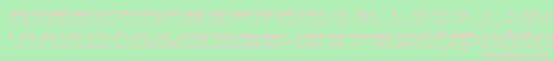 フォントgypsykillerplat – 緑の背景にピンクのフォント