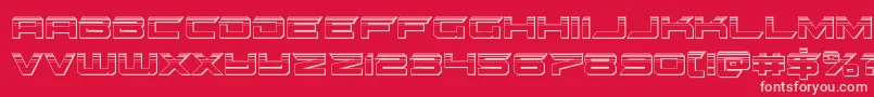 gypsykillerplat-Schriftart – Rosa Schriften auf rotem Hintergrund