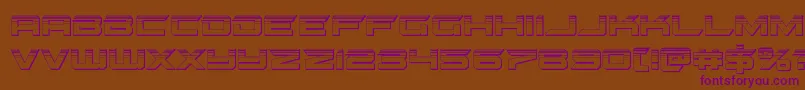gypsykillerplat Font – Purple Fonts on Brown Background