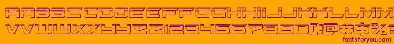 gypsykillerplat-Schriftart – Violette Schriften auf orangefarbenem Hintergrund