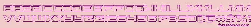 フォントgypsykillerplat – ピンクの背景に紫のフォント