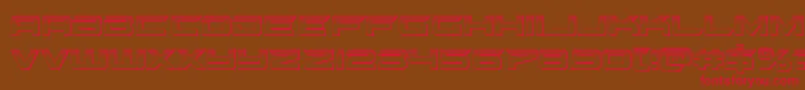 gypsykillerplat-fontti – punaiset fontit ruskealla taustalla
