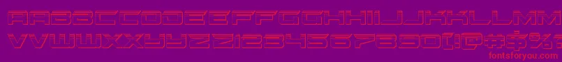 フォントgypsykillerplat – 紫の背景に赤い文字