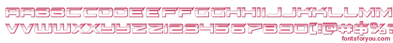gypsykillerplat-Schriftart – Rote Schriften auf weißem Hintergrund