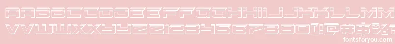 gypsykillerplat-Schriftart – Weiße Schriften auf rosa Hintergrund