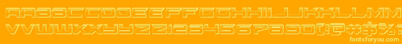 Czcionka gypsykillerplat – żółte czcionki na pomarańczowym tle
