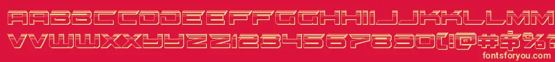gypsykillerplat-fontti – keltaiset fontit punaisella taustalla