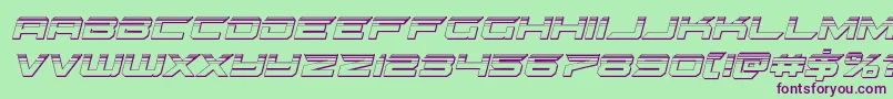 gypsykillerplatital Font – Purple Fonts on Green Background