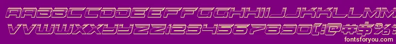 gypsykillerplatital Font – Yellow Fonts on Purple Background