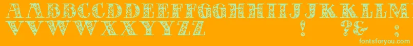 GypsyRose Font – Green Fonts on Orange Background