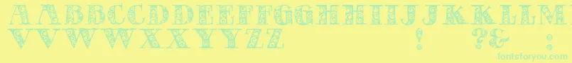 Więcej informacji o czcionce GypsyRose Czcionka GypsyRose – zielone czcionki na żółtym tle