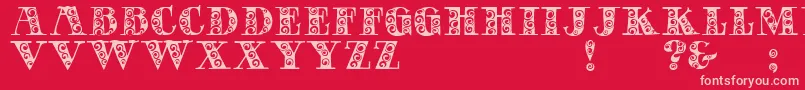 GypsyRose Font – Pink Fonts on Red Background