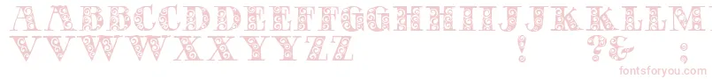 GypsyRose-Schriftart – Rosa Schriften auf weißem Hintergrund