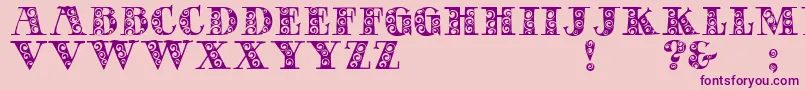 GypsyRose Font – Purple Fonts on Pink Background