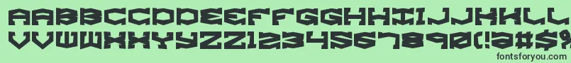 gyroresh Font – Black Fonts on Green Background
