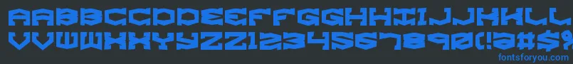 gyroresh Font – Blue Fonts on Black Background