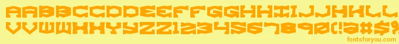 gyroresh Font – Orange Fonts on Yellow Background