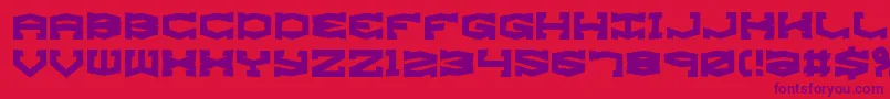 gyroresh Font – Purple Fonts on Red Background