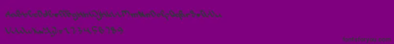 Fonte WriteALetter – fontes pretas em um fundo violeta