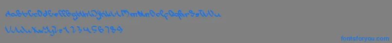 fuente WriteALetter – Fuentes Azules Sobre Fondo Gris