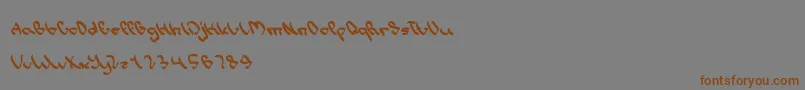WriteALetter Font – Brown Fonts on Gray Background