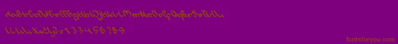 WriteALetter Font – Brown Fonts on Purple Background