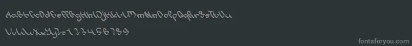 WriteALetter Font – Gray Fonts on Black Background