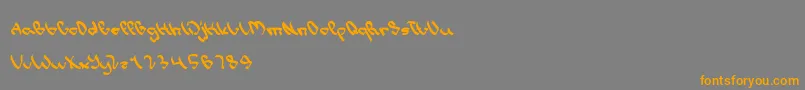 fuente WriteALetter – Fuentes Naranjas Sobre Fondo Gris