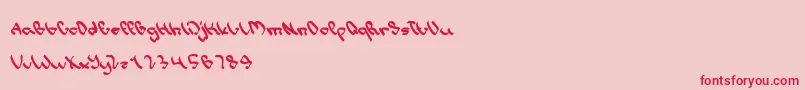 Шрифт WriteALetter – красные шрифты на розовом фоне