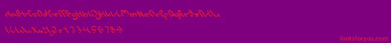 WriteALetter Font – Red Fonts on Purple Background