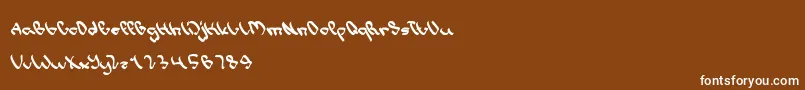 WriteALetter Font – White Fonts on Brown Background