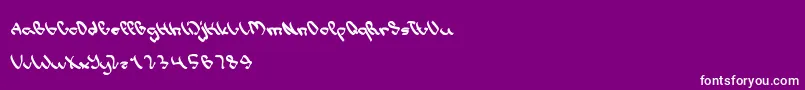 WriteALetter Font – White Fonts on Purple Background