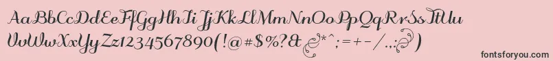 Odstemplikbold Font – Black Fonts on Pink Background