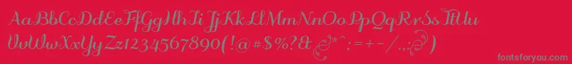 Odstemplikbold Font – Gray Fonts on Red Background