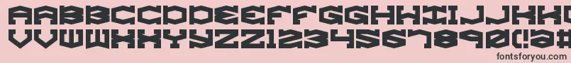 gyrose-Schriftart – Schwarze Schriften auf rosa Hintergrund