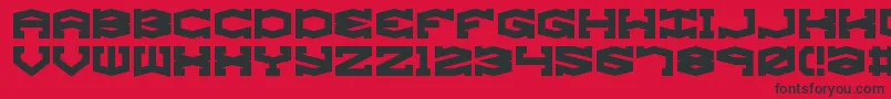 フォントgyrose – 赤い背景に黒い文字