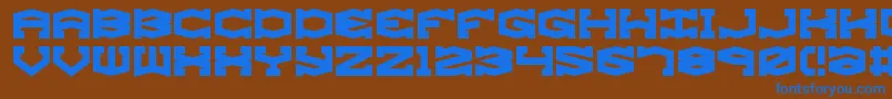 gyrose-fontti – siniset fontit ruskealla taustalla