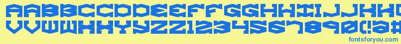 Czcionka gyrose – niebieskie czcionki na żółtym tle