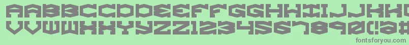 フォントgyrose – 緑の背景に灰色の文字