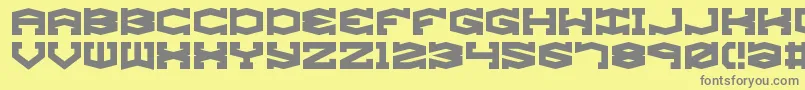 gyrose-Schriftart – Graue Schriften auf gelbem Hintergrund
