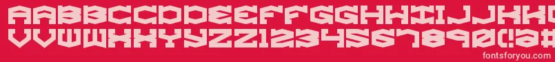 フォントgyrose – 赤い背景にピンクのフォント