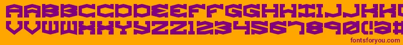 Police gyrose – polices violettes sur fond orange